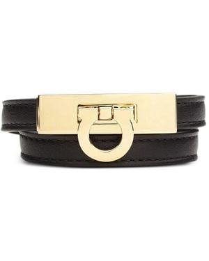 Ferragamo Gancini Armband Mit Twist-Detail - Schwarz