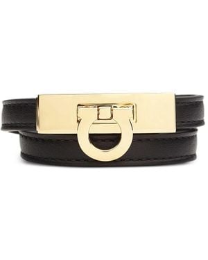 Ferragamo ガンチーニ ツイスト ブレスレット - ブラック