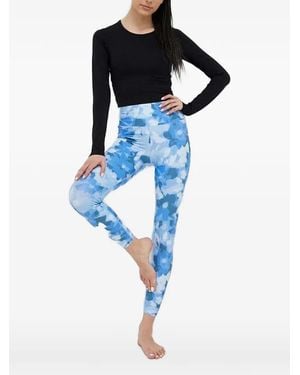 Casall Logo-Print Cropped T-Shirt - Blue