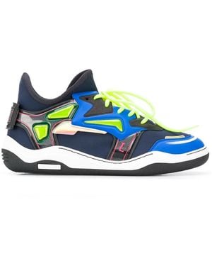 Lanvin Mixed-fabric Trainers - Blue