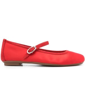 Hai Buckle-Strap Court Shoes - Red