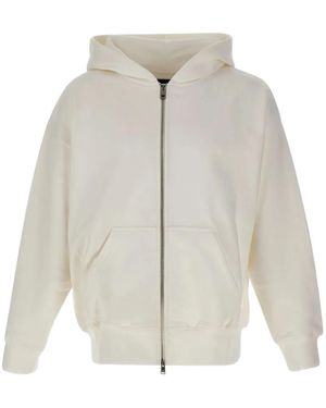 Purple Brand ジップアップ スウェットパーカー - ホワイト