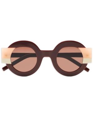 Kaleos Eyehunters Clark Colourblock Round-Frame Sunglasses - Pink