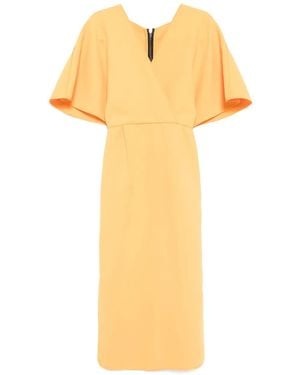 Maticevski Abito Con Scollo A V - Giallo