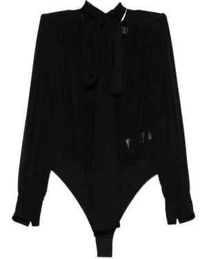 Elisabetta Franchi Body Con Lazo En El Cuello - Negro