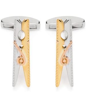 Tateossian Mayfair Peg Cufflinks - White