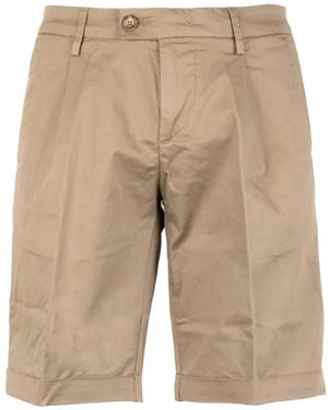 Re-hash Pleated Turn-Up Shorts - Natural