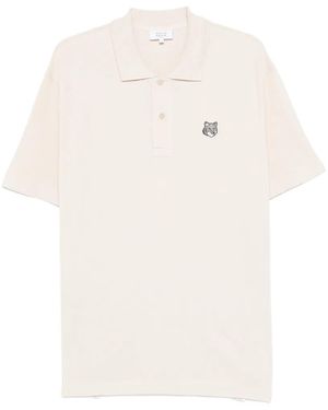 Maison Kitsuné Fox Head Polo Shirt - White