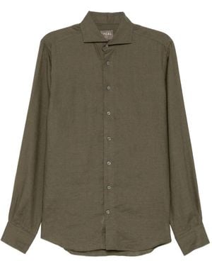 N.Peal Cashmere Cannes Overhemd - Groen