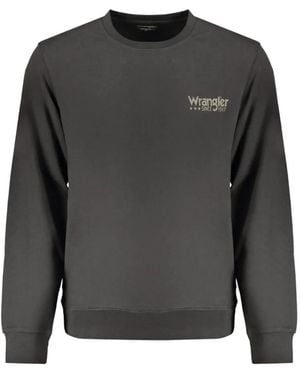 Wrangler Logo-Embroidered Crew-Neck Sweatshirt - Grey