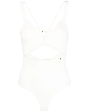 Nissa Cut-Out Double-Strap Top - White
