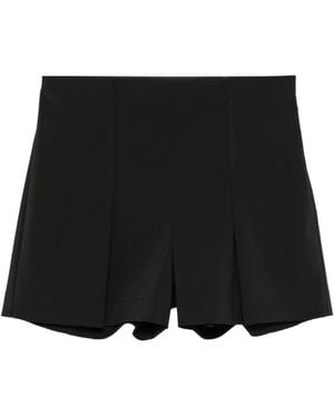 Patrizia Pepe Pantalones Cortos De Vestir De Crepé - Negro