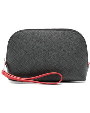 Ferragamo Trousse De Toilette À Motif Géométrique - Gris