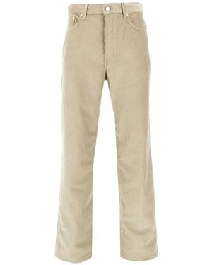 Haikure Corduroy-Effect Trousers - Natural