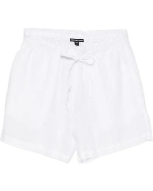 James Perse Pantalones Cortos Con Cintura Paperbag - Blanco