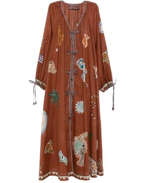 ALÉMAIS X LRNCE Laurence Hemdkleid mit Schnürung - Braun