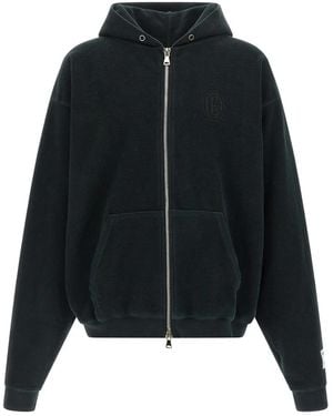 GALLERY DEPT. Hoodie Met Geborduurd Logo En Rits - Zwart