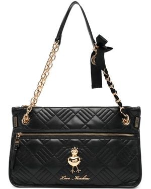 Love Moschino キルティング チェーン ハンドバッグ - ブラック