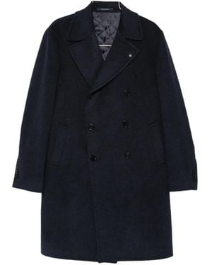 Tagliatore Double-Breasted Coat - Blue
