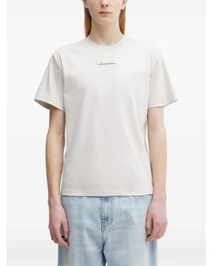 HELIOT EMIL Camiseta Con Placa Del Logo - Blanco