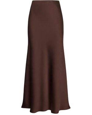 Blanca Vita Gonna Midi Svasata - Marrone