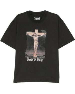 Melt Graphic-Print T-Shirt - Black