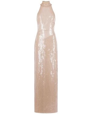 Raquel Diniz Long Sequin Dress - White