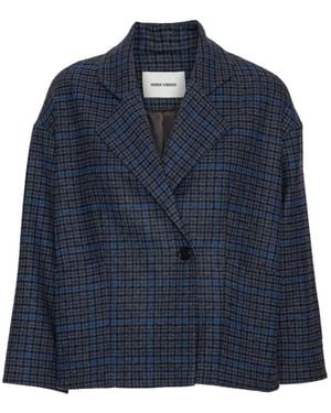 Henrik Vibskov Shady Check-Pattern Jacket - Blue