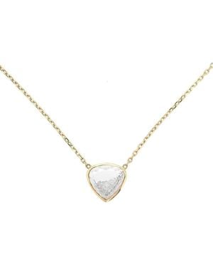Moritz Glik 18K Naipe Heart-Ish Diamond Necklace - Metallic