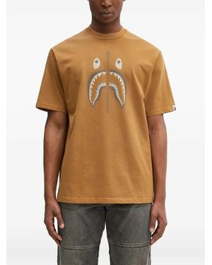 A Bathing Ape T-Shirt mit Hai-Print - Schwarz