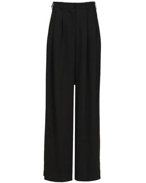 Al Duca d'Aosta Pleated Cady Trousers - Black