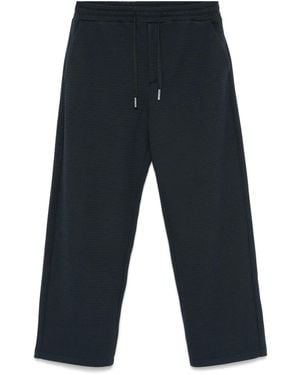 Emporio Armani Waffle-Knit Trousers - Blue