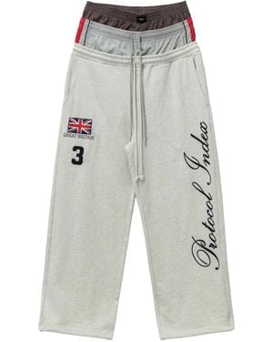 Protocol Index Triple-Layered Track Trousers - Grey