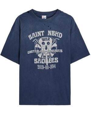 SAINT Mxxxxxx X Neighbourhood Graphic-print T-shirt - Blue