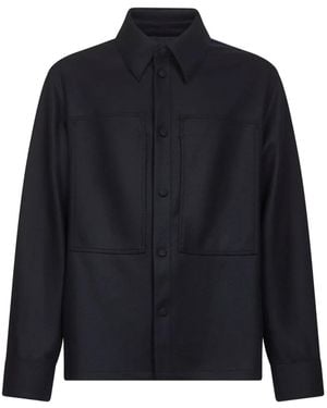 Jil Sander パッチポケット シャツ - ブルー