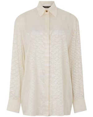 Roberto Cavalli Camicia Serpentine Con Stampa - Bianco