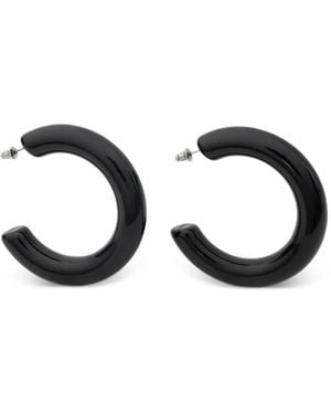 Neeka Studios Big Bold Hoop Earrings - Black