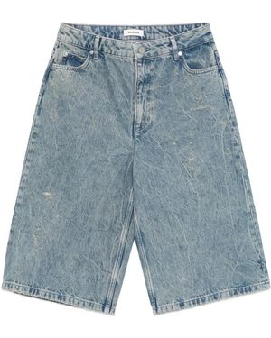 Sandro Acid-Wash Denim Shorts - Blue