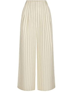 Simon Miller Bloo Pinstripe Linen Trousers - White