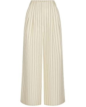 Simon Miller Bloo Pinstripe Linen Trousers - White