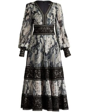 Tadashi Shoji Floral-Print Dress - Black