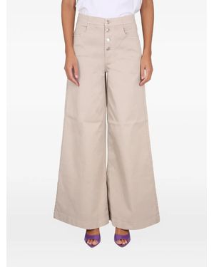 Department 5 Yoko Buttoned Wide Pants - Natural