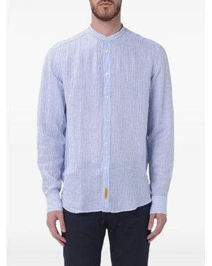 B.D. Baggies Striped Band-Collar Shirt - Blue