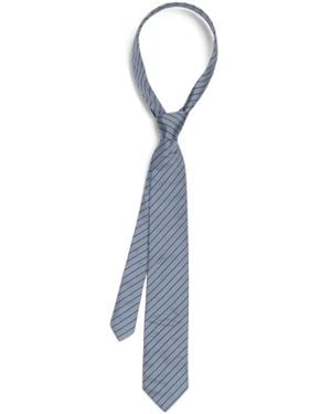 Carter Young Striped-Pattern Silk Tie - Blue