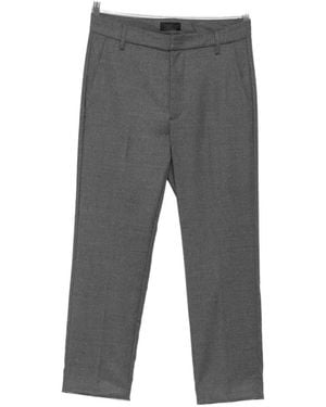Dondup Straight-Leg Wool Pants - Gray