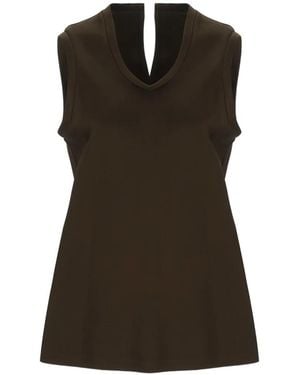Carven V-Neck Top - Green