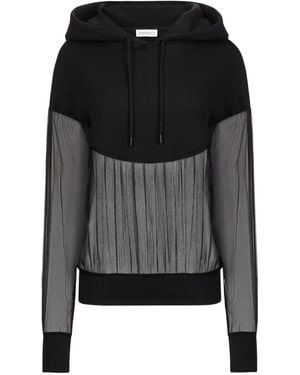Nina Ricci シフォンパネル パーカー - ブラック