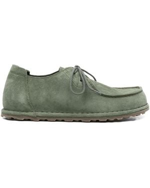 Birkenstock Utti Lace-Up Suede Shoes - Green