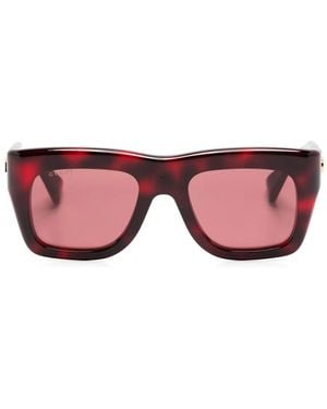 Gucci Sonnenbrille Mit Eckigem Gestell - Pink