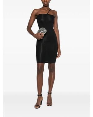 Baserange Nida One-Shoulder Sleeveless Mini Dress - Black